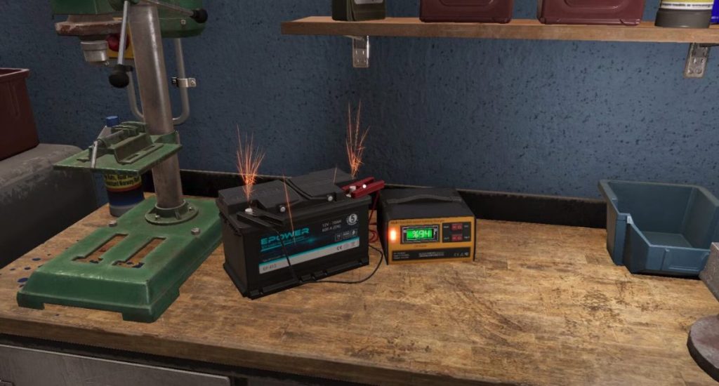 Car battery in Car Service Together