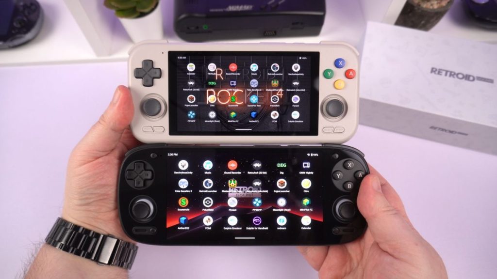 Retroid Pocket 5 & 6 in the hands of a user