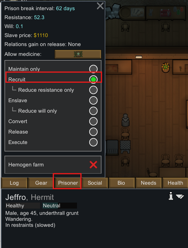 Recruiting Prisoners Rimworld